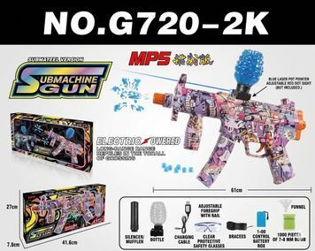 Пістолет-кулемет MP5 на орбізах електричний 7.4V Manga/Anime Pink Style G720-2K 34710 фото